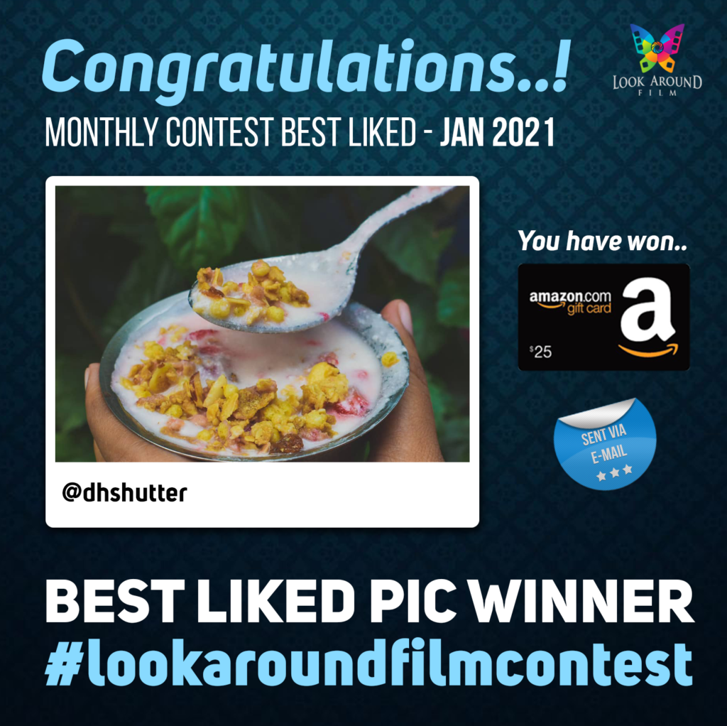 MOST LIKED PIC PRIZE WINNER - Jan 2021